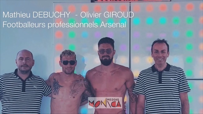 Le mur hi tech et les stars du football d'Arsenal