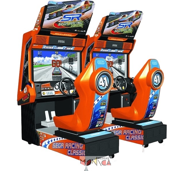 Jeu arcade double de conduite auto Sega Racing Classic